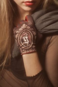 gants paume cuir pour femme rouge