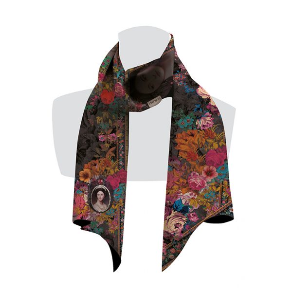 écharpe pour femme fleuri et colorée