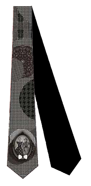 cravate femme noire et blanc