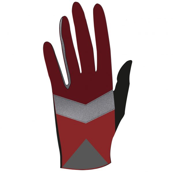 gants cuir pour femme rouge et gris
