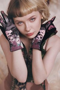 gants paume laine pour femme rose