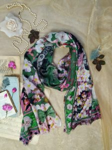 étole en cachemire rose