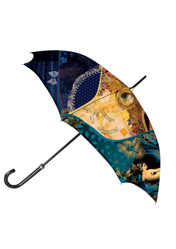 parapluie bleu et jaune