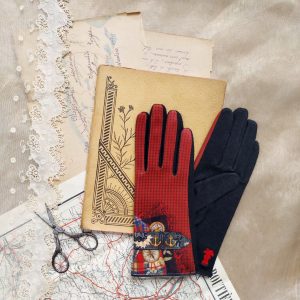 gants paume laine pour femme rouge