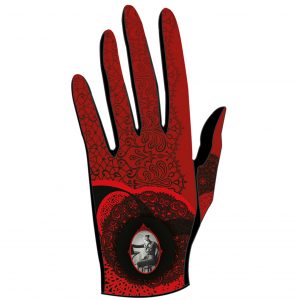 gants paume cuir pour femme rouge