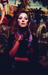 gants paume cuir pour femme bleu