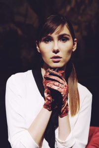 gants paume cuir pour femme rouge