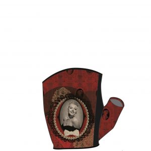 mitaines paume cuir pour femme rouge