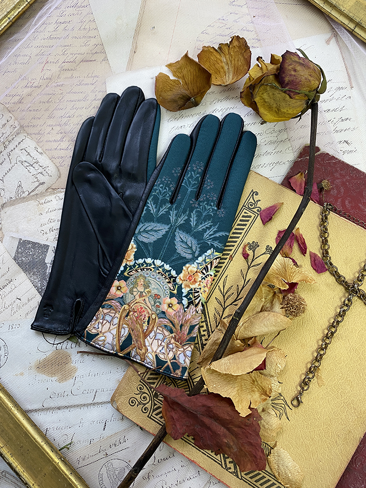 gants paume cuir pour femme, modèle GUIMARD de la marque Brokante