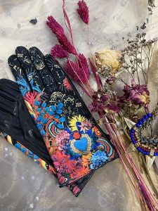 Gants paume cuir pour femme, modèle TULUM