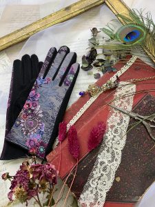 Gants paume laine pour femme, modèle AMULETTE