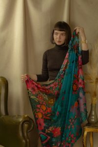 PHOTO carre modal FRIDA TURQUOISE - photo porté