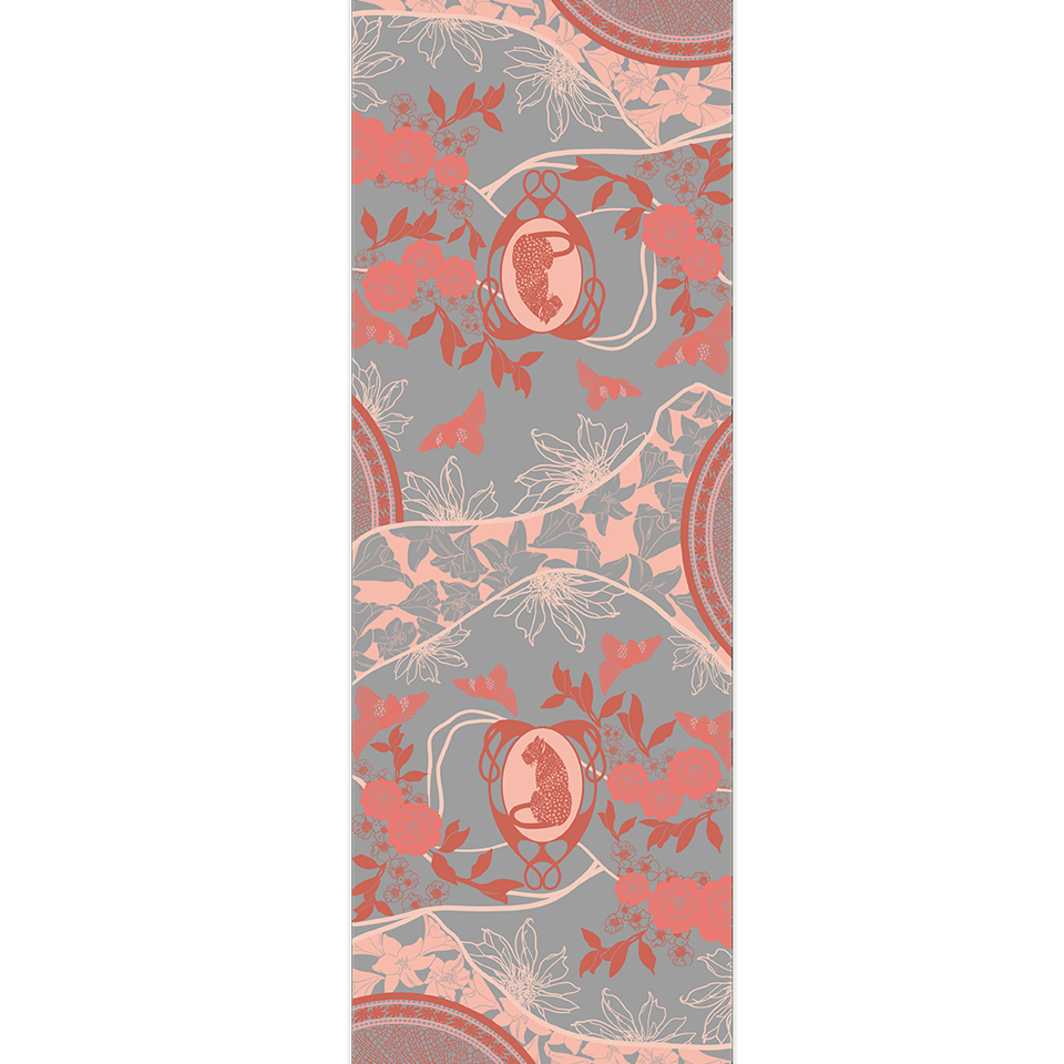 grande écharpe cachemire unie LEOPARD NUAGE – Image 4