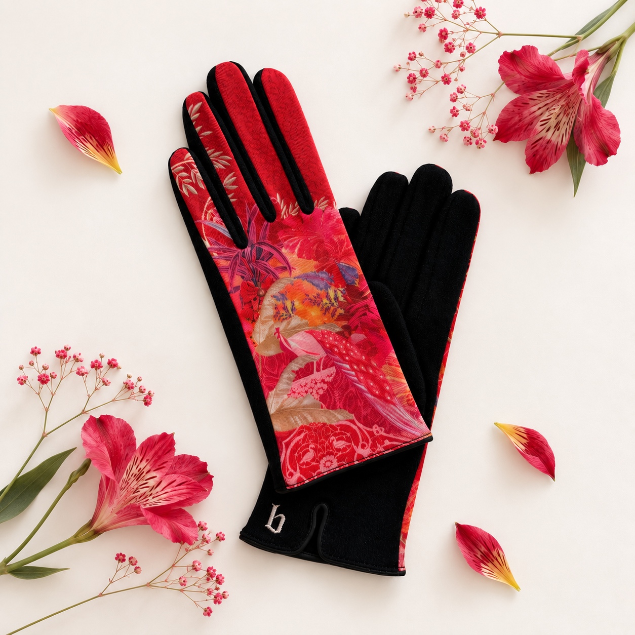 gants laine ISPAHAN CARMIN