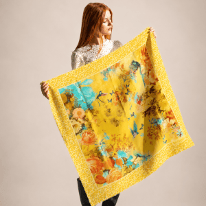 carré cachemire ROSALIA OR 90x90cm