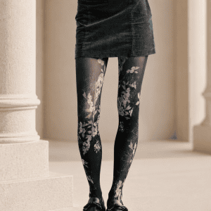collants imprimés LYS NOIR