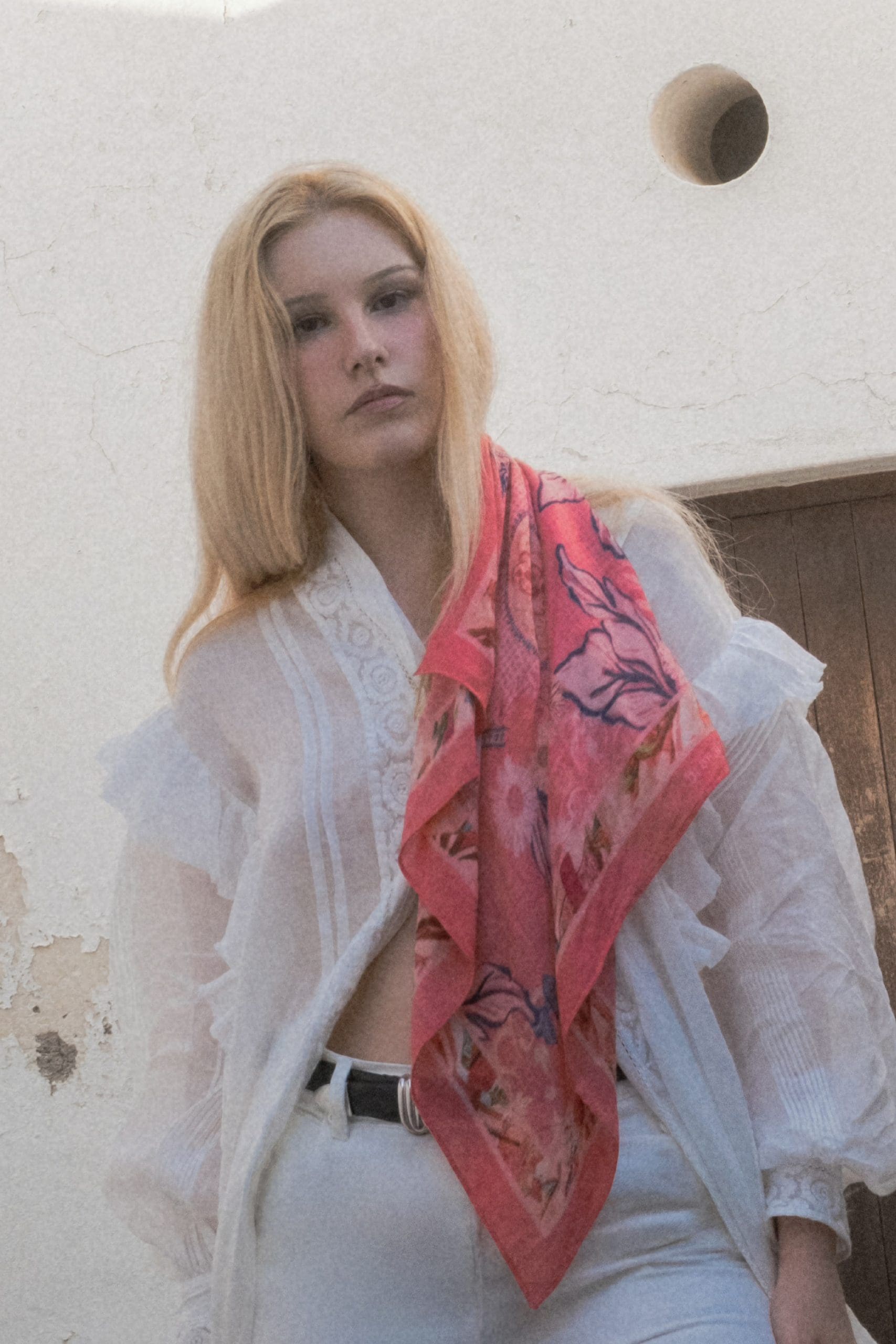 bandana MARGOT DES ALIZES ROSE 60x60 cm – Image 3