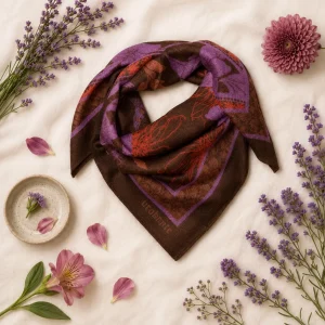 bandana MARRON LILA 60x60 cm